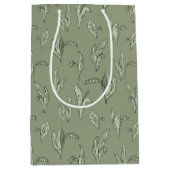 Lily of the Valley Green Medium Cadeauzakje (Voorkant)