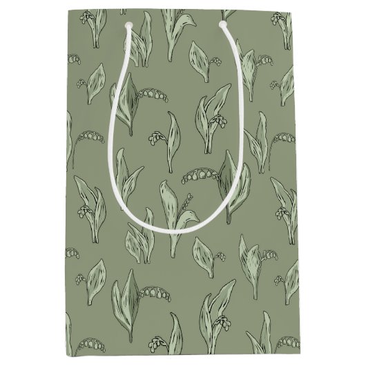 Lily of the Valley  Green Medium Cadeauzakje (Voorkant)
