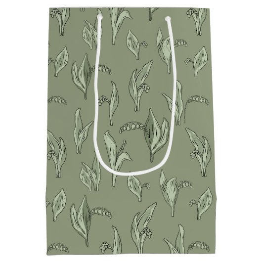 Lily of the Valley  Green Medium Cadeauzakje (Achterkant)