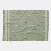 Lily of the Valley  Green Theedoek (Horizontaal)