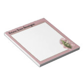 Lily of the Valley Happiness Gepersonaliseerd Roze Notitieblok (Schuin)