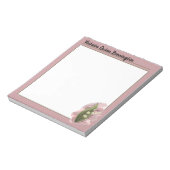 Lily of the Valley Happiness Gepersonaliseerd Roze Notitieblok (Linkerzijde)