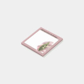 Lily of the Valley Happiness Gepersonaliseerd Roze Post-it® Notes (Schuin)