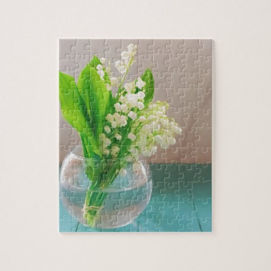 Lily of the valley in vase legpuzzel (Verticaal)