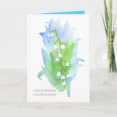 Lily of the Valley Language of Flowers Kaart (Voorkant)