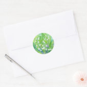 Lily of the Valley May Flowers Waterverf schilderi Ronde Sticker (Envelop)