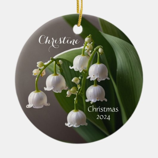 Lily of the Valley May gepersonaliseerd Ornament (Voorkant)
