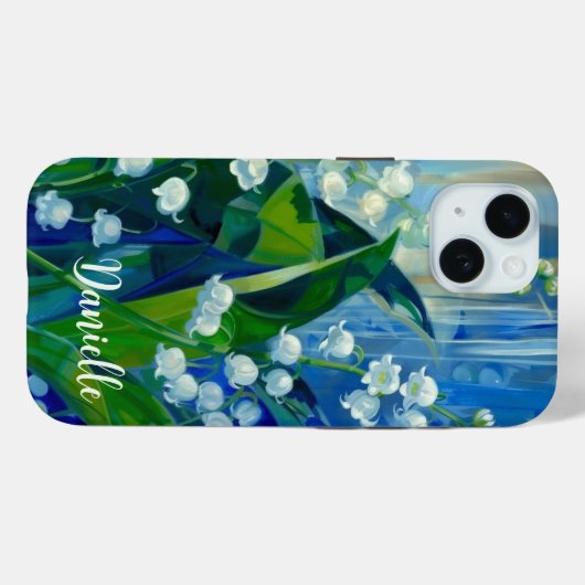 Lily of the Valley Mei Geboorte Bloem iPhone Case (Achterkant (horizontaal))
