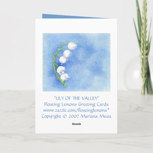 Lily of the Valley Mother's Day Card Kaart (Achterkant)