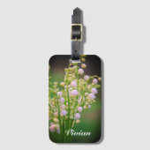 Lily of the valley personalised bagagelabel (Voorkant (verticaal))