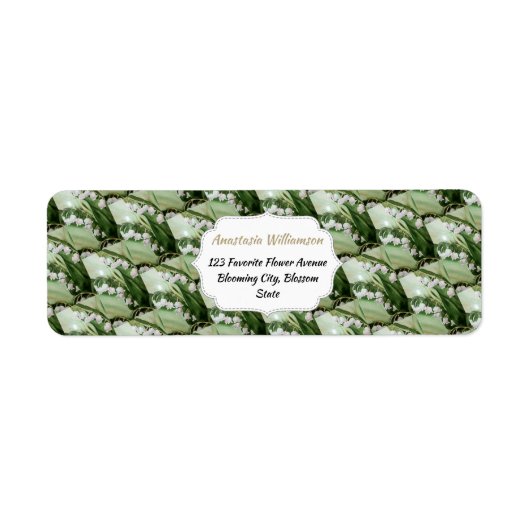 LILY OF THE VALLEY RETOURADRES ETIKET (Voorkant)