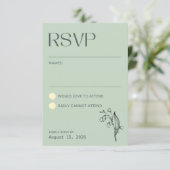 Lily of the Valley - Salie Groene RSVP (Staand voorkant)