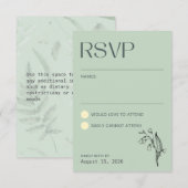 Lily of the Valley - Salie Groene RSVP (Voorkant / Achterkant)