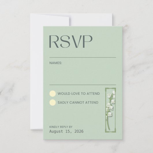 Lily of the Valley - Salie Groene RSVP (Voorkant)