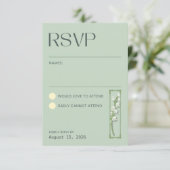 Lily of the Valley - Salie Groene RSVP (Staand voorkant)