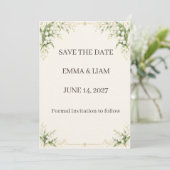 Lily of the Valley Save the Date (Staand voorkant)