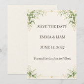Lily of the Valley Save the Date (Voorkant / Achterkant)