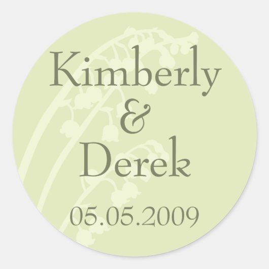 Lily of the Valley · Save the Date Sticker (Voorkant)