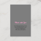 Lily of the Valley Sieraden Pin Visitekaartje (Achterkant)