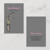 Lily of the Valley Sieraden Pin Visitekaartje (Voorkant / Achterkant)