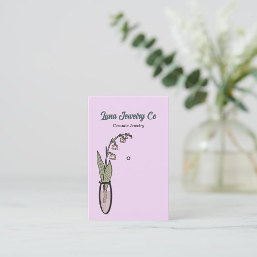 Lily of the Valley Sieraden Pin Visitekaartje (Staand voorkant)