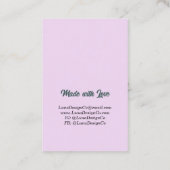 Lily of the Valley Sieraden Pin Visitekaartje (Achterkant)