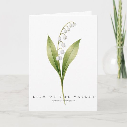Lily of the Valley Symbol of Returning Happiness  Kaart (Voorkant)