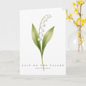 Lily of the Valley Symbol of Returning Happiness  Kaart (Gele Bloem)
