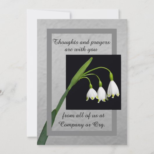Lily of the Valley sympathy card from group Kaart (Voorkant)