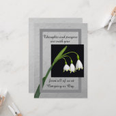 Lily of the Valley sympathy card from group Kaart (Voorkant / Achterkant in situ)