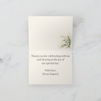 Lily of the Valley Thank You Card Bedankkaart