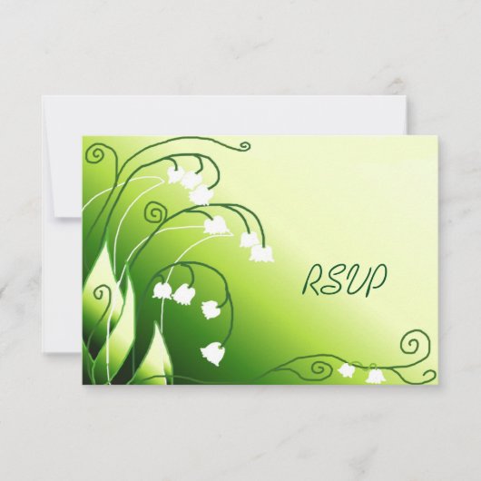 Lily Of The Valley Trouwreceptie RSVP Kaart (Voorkant)