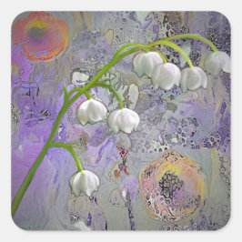 LILY OF THE VALLEY VIERKANTE STICKER