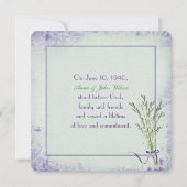 Lily of the Valley Vow Renewal Kaart (Voorkant)