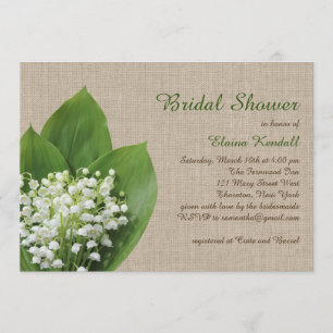 Lily of the Valley Vrijgezellenfeest burlap Kaart