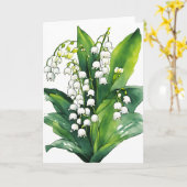 Lily of the Valley - Watercolor flowers Kaart (Gele Bloem)