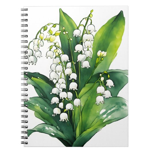 Lily of the Valley - Watercolor flowers Notitieboek (Voorkant)