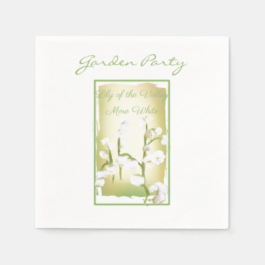 Lily of the Valley Waterverf Seed Pack Servet (Voorkant)