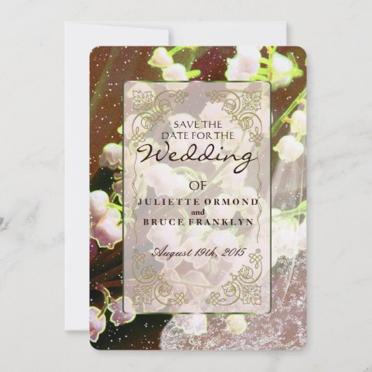 Lily of the Valley ~ Wedding Collectie Save The Date (Voorkant)