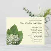 Lily of the Valley Wedding Invitation (ivoor) Kaart (Staand voorkant)