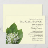 Lily of the Valley Wedding Invitation (ivoor) Kaart (Voorkant / Achterkant)