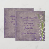Lily of the Valley Wedding Kaart (Voorkant / Achterkant)