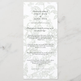 Lily of the Valley Wedding Program Programmakaart
