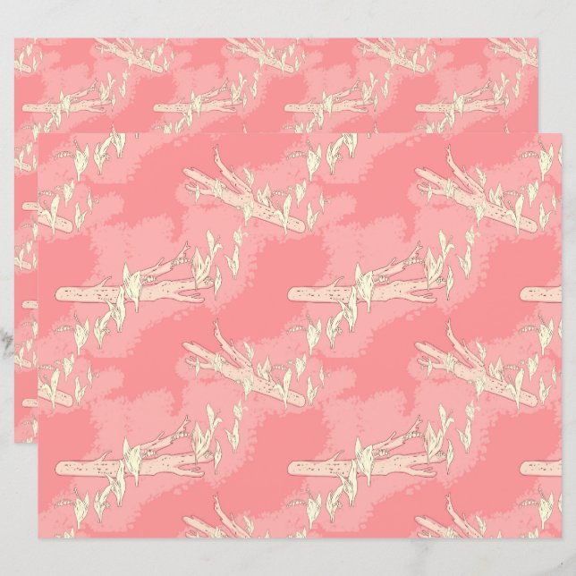 Lily-of-the-valleybloemen roze (Voorkant / Achterkant)