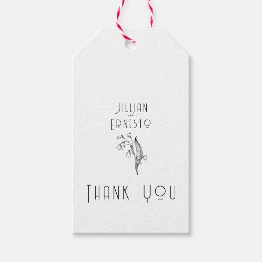 Lily of Valley Collectie | wit douane Cadeaulabel (Voorkant)