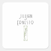 Lily of Valley Collectie | wit douane Vierkante Sticker (Voorkant)