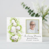 Lily of Valley Flowers Begrafenismonument Sympathi Bedankkaart (Staand voorkant)