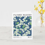 Lily of Valley Geboorte Bloemenmarkt mei Verjaarda Kaart (Gele Bloem)