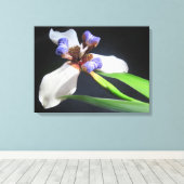 Lily op omgevlekt Canvas Afdruk (Insitu (Houten vloer))