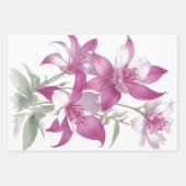 Lily Oriental Flowers Inpakpapier Vel (Voorkant 3)